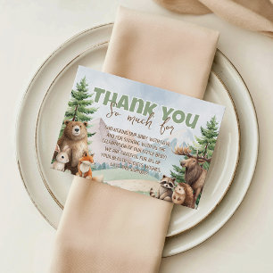 Adventure Awaits Woodland Shower Thank You Enclosure Card