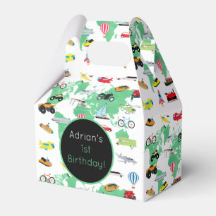 Adventure Awaits World Map Vehicles Favour Box