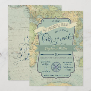 Adventure Baby Boy Sprinkle Invitations