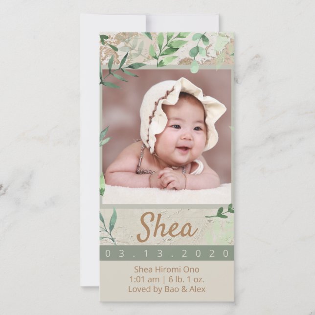 Adventure Baby Photo Announcement (Front)