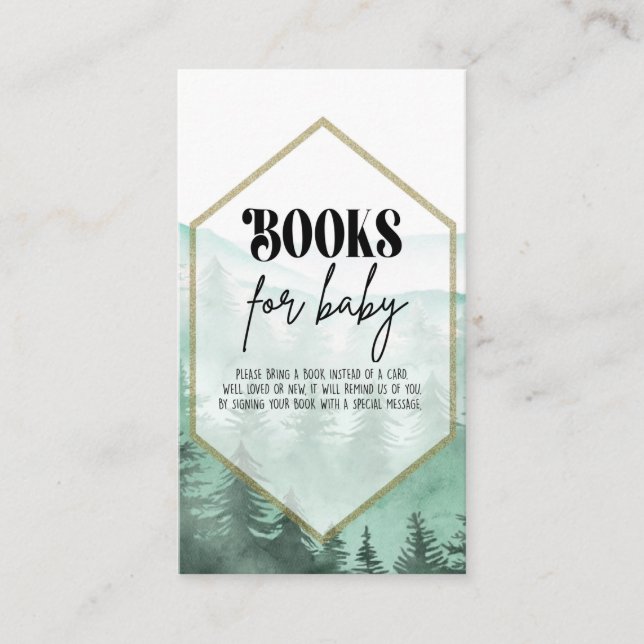 Adventure, Baby shower, books for baby Enclosure Card (Front)