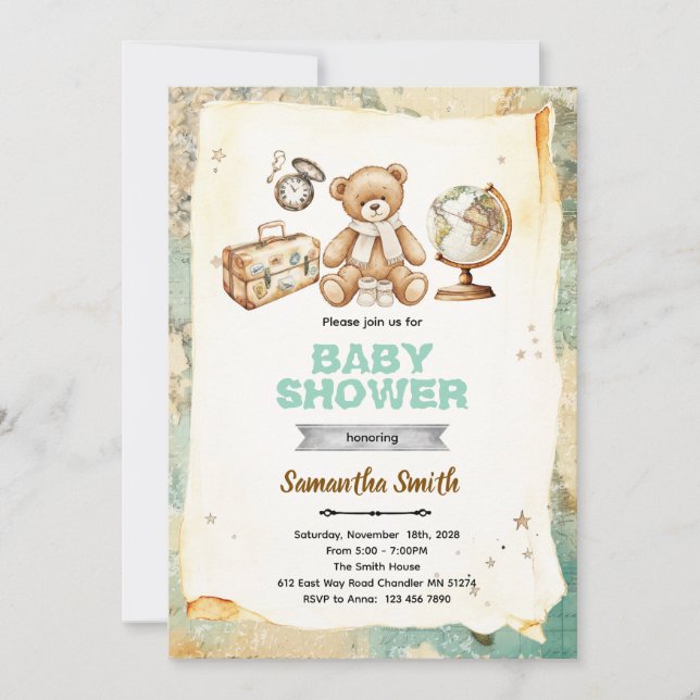 Adventure Baby Shower Invitation (Front)