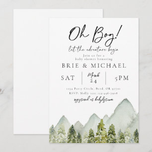 Adventure Baby Shower Invitation   Forest