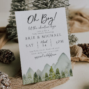 Adventure Baby Shower Invitation   Forest