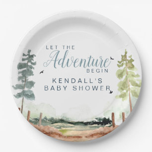 Adventure Baby Shower Paper Plate