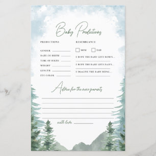 Adventure Baby Shower Prediction & Advice Game