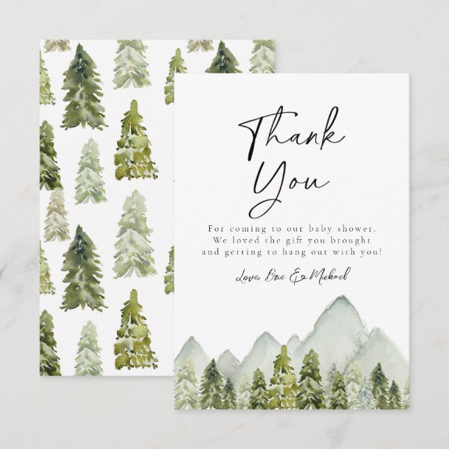 Adventure Baby Shower Thank You Card (Front/Back)