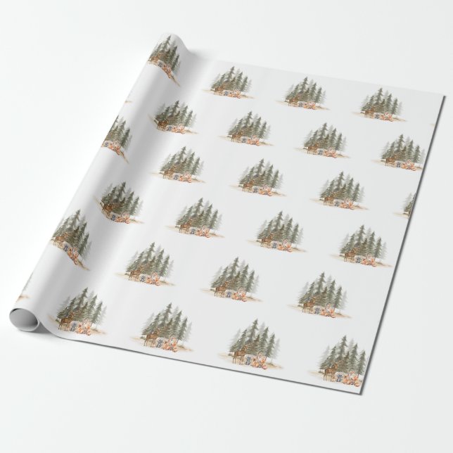 Adventure Begin Baby Shower Wrapping Paper (Unrolled)