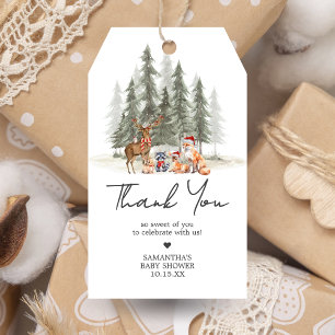 Adventure Begin Winter Baby Shower Favour Tags