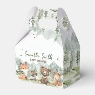 Adventure Begin Woodland Animals Baby Shower Favour Box