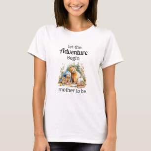 Adventure Begin Woodland Baby Shower T-Shirt
