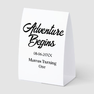 Adventure begins 1st birthday name date simple min