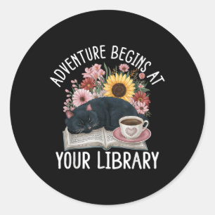 Adventure Begins At Your Library Summer Reading 20 Classic Round Sticker