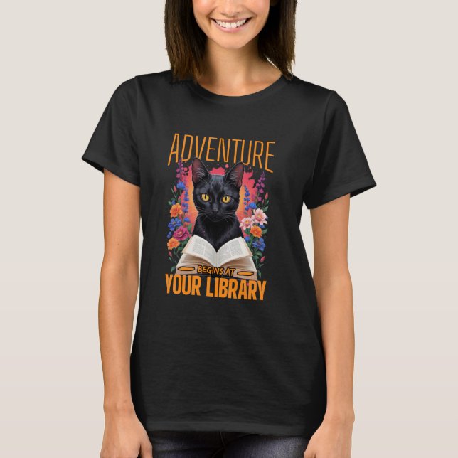 Adventure Begins At Your Library Summer Reading Ca T-Shirt (Front)