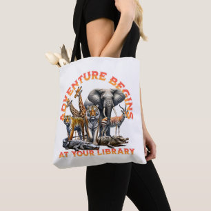 Adventure Begins At Your Library Tote Bag