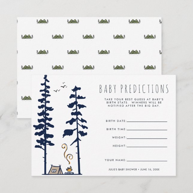 Adventure Begins | Baby Shower Guessing Game Invitation (Front/Back)
