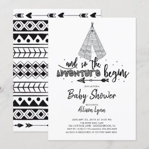 Adventure Begins Baby Shower Invitation