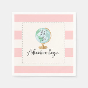 Adventure Begins Baby Shower Party Napkin