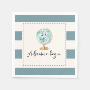 Adventure Begins Baby Shower Party Napkin