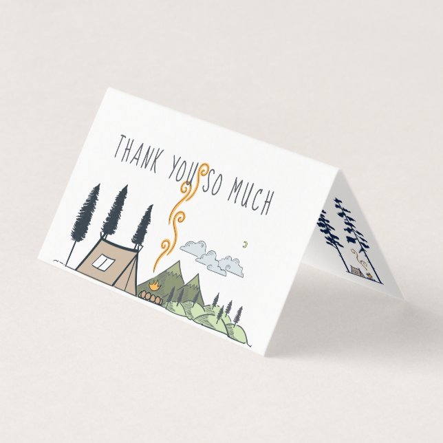 Adventure Begins | Baby Shower Thank You Business Card (Front)