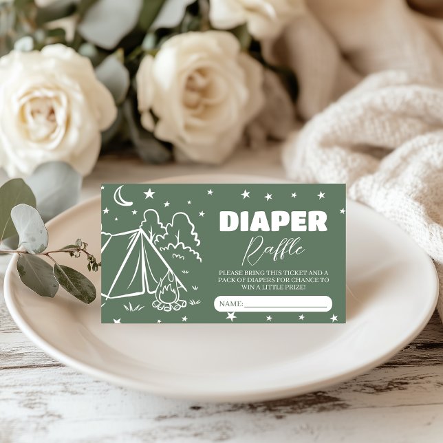 Adventure Begins Camping Diaper Raffle Enclosure Card (Creator Uploaded)
