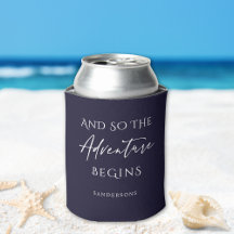 Adventure Begins Dark Blue Personalised
