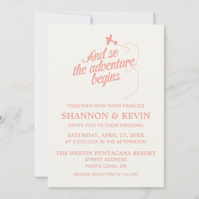Adventure Begins | Destination - Invite (Front)