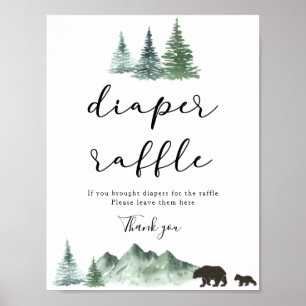 Adventure Begins Diaper Raffle Sign