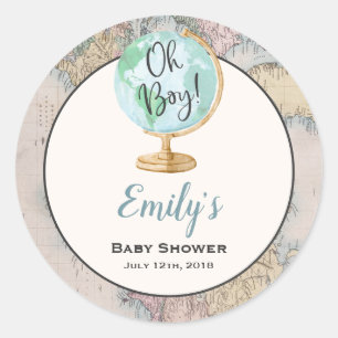 Adventure Begins Favour Tag Sticker Seal