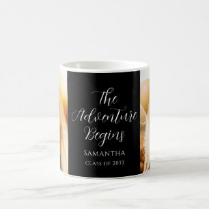 Adventure Begins Graduation Personalised Coffee Mug