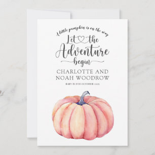 Adventure Begins Little Pumpkin Pregnancy   Announcement