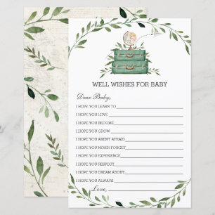 Adventure Begins Luggage Greenery Wishes for Baby 