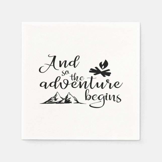 Adventure Begins Paper Napkin (Front)