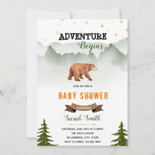 Adventure begins shower card