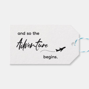 Adventure Begins Thank You Wedding Favour Tag