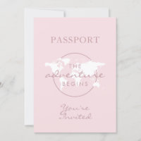 Adventure Begins Travel Theme Passport Baby Shower