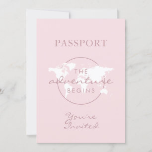 Adventure Begins Travel Theme Passport Baby Shower