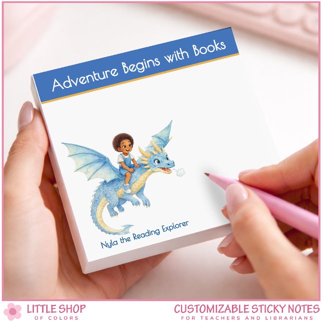 Adventure Begins with a Book Personalized Book Lov Post-it Notes (Creator Uploaded)