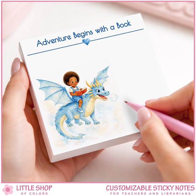 Adventure Begins with a Book Personalized Book Lov Post-it Notes (Creator Uploaded)
