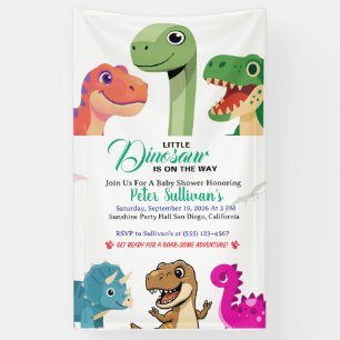 Adventure Begins With Baby Dino Banner