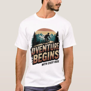 Adventure Begins with Every Ride – Cycling T-Shirt
