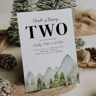Adventure Birthday Invitation Mountains Birthday