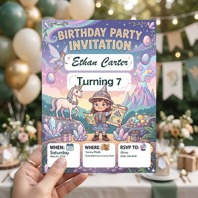 Adventure Birthday Invitation Templates (Creator Uploaded)