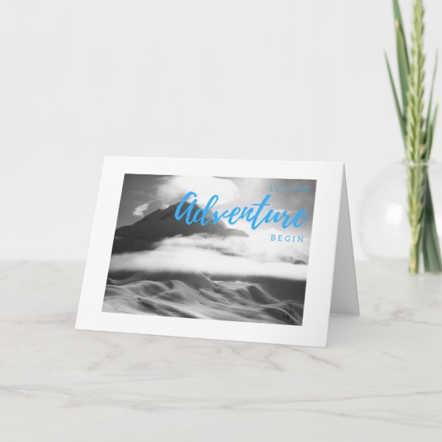 "Adventure" Blank Inspirational Greeting Card (Front)