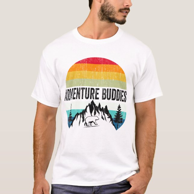 Adventure Buddies Couples Shirt,  Camping Shirt (Front)