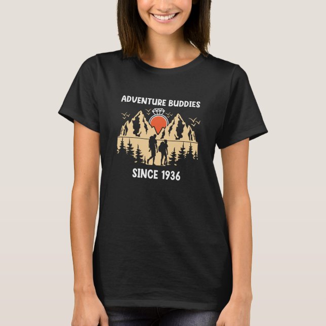 Adventure Buddies Since 1936 Hiking Partner T-Shirt (Front)