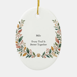 Adventure Buddy Botanical Ceramic Oval Tree Decoration