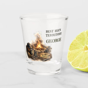 Adventure Cabin Trip Bachelor Party Best Man Shot Glass