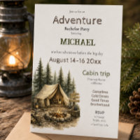Adventure Cabin Trip Bachelor Party Rustic Camping