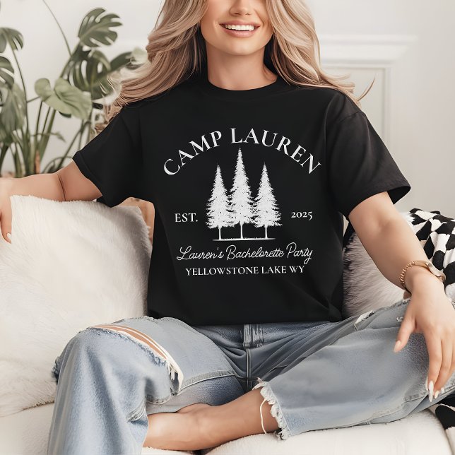 Adventure Camp Bride Shirt, Custom Bridal Party T-Shirt (Bach Camp shirt, Camp Bach, custom bachelorette shirt, bride camp name shirt, bachelorette party,)